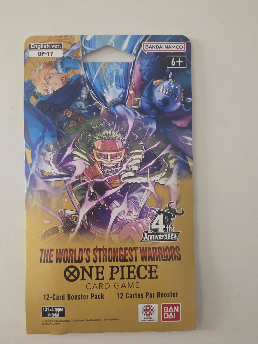 Bandai ONE PIECE Card Game The World’s Strongest Warriors Booster Pack 12